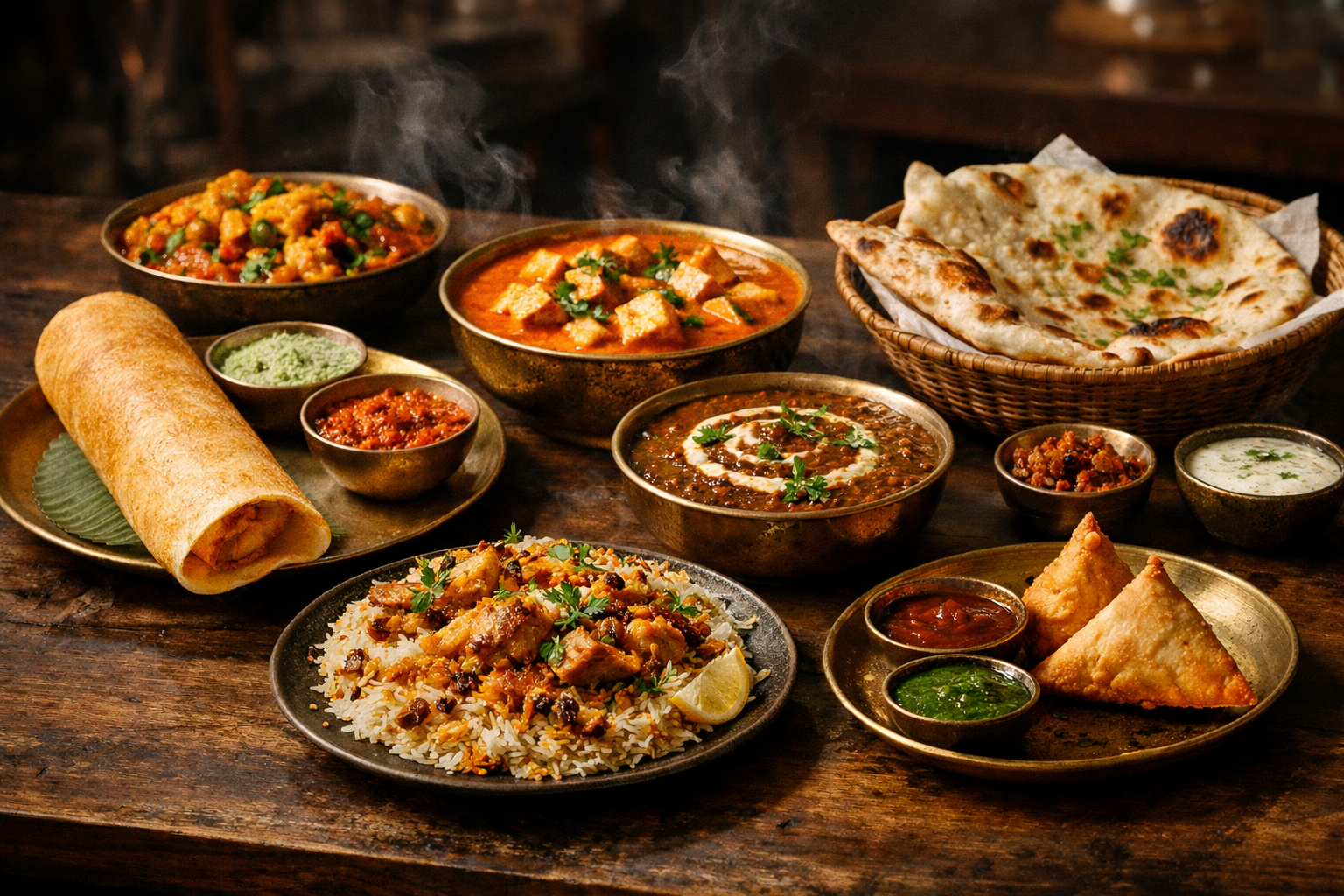 Restaurant food and ambiance